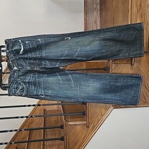 Monarchy Boot Cut Distressed Denim Jeans